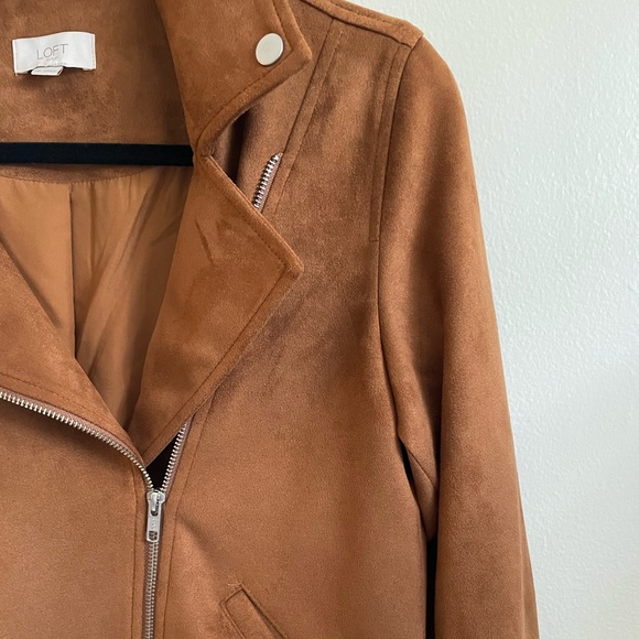 NWOT | LOFT Faux Suede Moto Jacket | Size XS - Picture 3 of 7